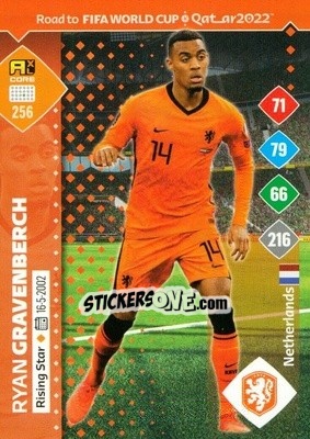 Sticker Ryan Gravenberch - Road to FIFA World Cup Qatar 2022. Adrenalyn XL n. 256 - Panini