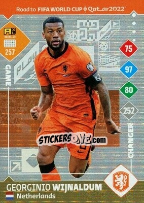 Sticker Georginio Wijnaldum - Road to FIFA World Cup Qatar 2022. Adrenalyn XL n. 257 - Panini