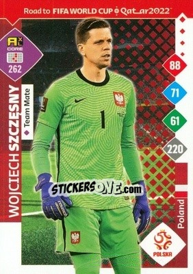 Sticker Wojciech Szczesny - Road to FIFA World Cup Qatar 2022. Adrenalyn XL n. 262 - Panini