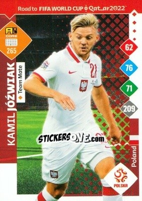 Sticker Kamil Józwiak - Road to FIFA World Cup Qatar 2022. Adrenalyn XL - Panini