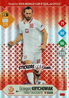 Sticker Grzegorz Krychowiak - Road to FIFA World Cup Qatar 2022. Adrenalyn XL - Panini