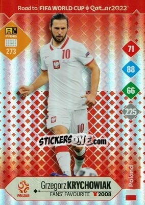 Figurina Grzegorz Krychowiak - Road to FIFA World Cup Qatar 2022. Adrenalyn XL - Panini