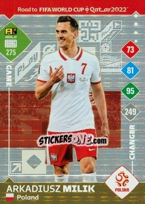 Sticker Arkadiusz Milik - Road to FIFA World Cup Qatar 2022. Adrenalyn XL n. 275 - Panini