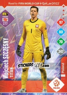 Sticker Wojciech Szczesny - Road to FIFA World Cup Qatar 2022. Adrenalyn XL n. 277 - Panini