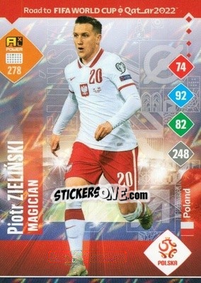 Sticker Piotr Zielinski - Road to FIFA World Cup Qatar 2022. Adrenalyn XL - Panini