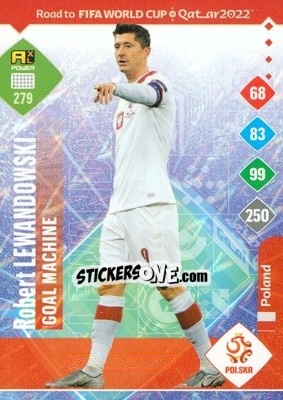 Sticker Robert Lewandowski - Road to FIFA World Cup Qatar 2022. Adrenalyn XL n. 279 - Panini