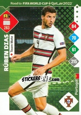 Sticker Rúben Dias - Road to FIFA World Cup Qatar 2022. Adrenalyn XL n. 283 - Panini