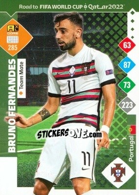 Sticker Bruno Fernandes - Road to FIFA World Cup Qatar 2022. Adrenalyn XL n. 285 - Panini