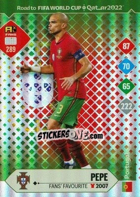 Sticker Pepe - Road to FIFA World Cup Qatar 2022. Adrenalyn XL n. 289 - Panini
