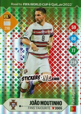 Figurina Joao Moutinho - Road to FIFA World Cup Qatar 2022. Adrenalyn XL - Panini