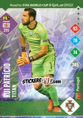 Sticker Rui Patrício - Road to FIFA World Cup Qatar 2022. Adrenalyn XL n. 295 - Panini