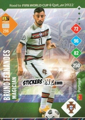 Sticker Bruno Fernandes - Road to FIFA World Cup Qatar 2022. Adrenalyn XL n. 296 - Panini