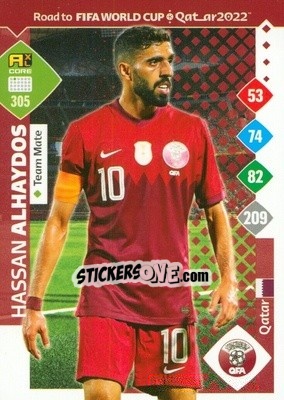 Sticker Hassan Alhaydos - Road to FIFA World Cup Qatar 2022. Adrenalyn XL n. 305 - Panini