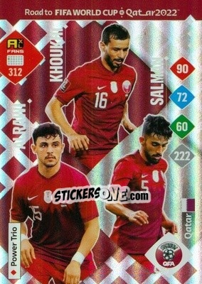 Sticker Alrawi / Khoukhi / Salman - Road to FIFA World Cup Qatar 2022. Adrenalyn XL - Panini