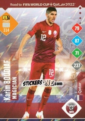 Sticker Karim Boudiaf - Road to FIFA World Cup Qatar 2022. Adrenalyn XL n. 314 - Panini