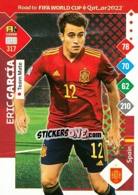 Sticker Eric García - Road to FIFA World Cup Qatar 2022. Adrenalyn XL n. 317 - Panini