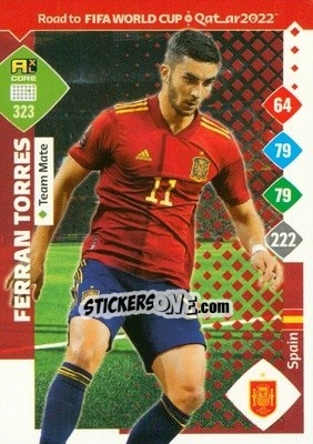 Sticker Ferran Torres - Road to FIFA World Cup Qatar 2022. Adrenalyn XL n. 323 - Panini
