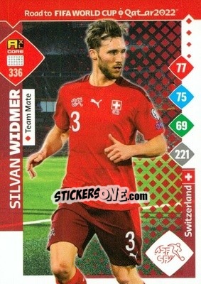 Sticker Silvan Widmer - Road to FIFA World Cup Qatar 2022. Adrenalyn XL - Panini