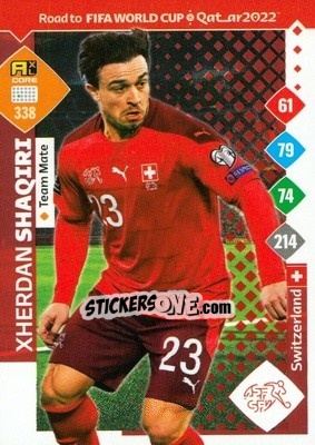 Sticker Xherdan Shaqiri - Road to FIFA World Cup Qatar 2022. Adrenalyn XL n. 338 - Panini