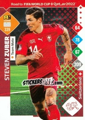 Sticker Steven Zuber - Road to FIFA World Cup Qatar 2022. Adrenalyn XL n. 339 - Panini