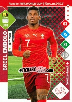 Figurina Breel Embolo - Road to FIFA World Cup Qatar 2022. Adrenalyn XL - Panini