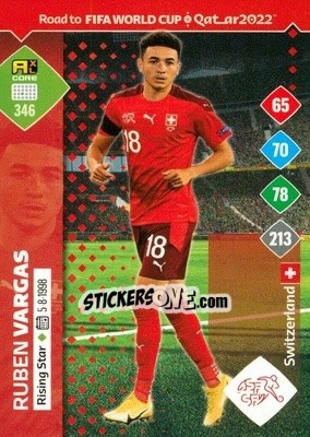 Sticker Ruben Vargas - Road to FIFA World Cup Qatar 2022. Adrenalyn XL n. 346 - Panini