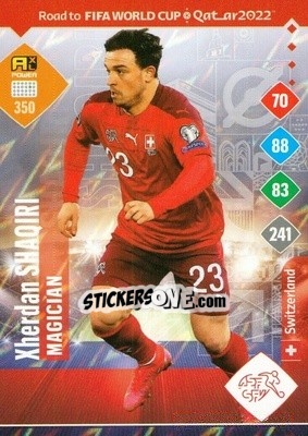 Sticker Xherdan Shaqiri - Road to FIFA World Cup Qatar 2022. Adrenalyn XL n. 350 - Panini