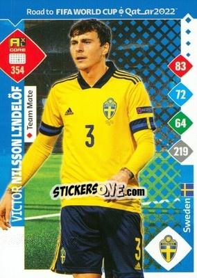 Sticker Victor Nilsson Lindelöf - Road to FIFA World Cup Qatar 2022. Adrenalyn XL - Panini