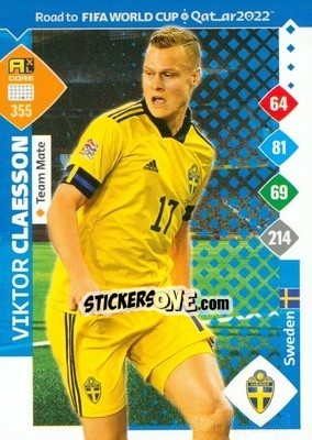 Sticker Viktor Claesson - Road to FIFA World Cup Qatar 2022. Adrenalyn XL n. 355 - Panini