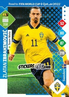 Figurina Zlatan Ibrahimovic - Road to FIFA World Cup Qatar 2022. Adrenalyn XL - Panini