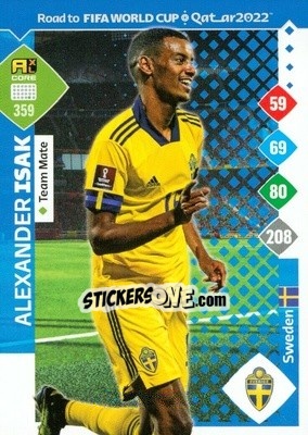 Sticker Alexander Isak - Road to FIFA World Cup Qatar 2022. Adrenalyn XL n. 359 - Panini