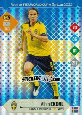 Sticker Albin Ekdal - Road to FIFA World Cup Qatar 2022. Adrenalyn XL n. 363 - Panini