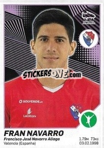 Sticker Fran Navarro - Futebol 2021-2022 n. 161 - Panini