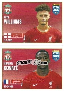 Figurina Rhys Williams / Ibrahima Konaté - FIFA 365 2022 - Panini