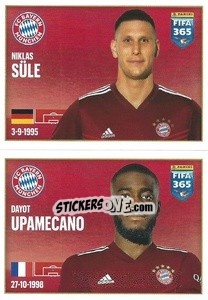 Sticker Niklas Süle / Dayot Upamecano - FIFA 365 2022 - Panini