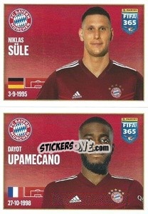 Sticker Niklas Süle / Dayot Upamecano - FIFA 365 2022 n. 187 - Panini