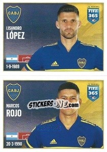 Sticker Lisandro López / Marcos Rojo - FIFA 365 2022 n. 6 - Panini