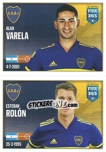 Cromo Alan Varela / Esteban Rolón - FIFA 365 2022 - Panini