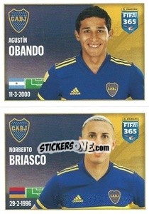 Cromo Agustín Obando / Norberto Briasco - FIFA 365 2022 - Panini