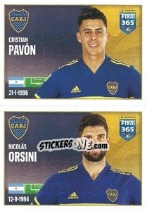Sticker Cristian Pavón / Nicolás Orsini - FIFA 365 2022 n. 13 - Panini