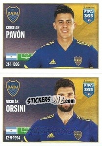 Sticker Cristian Pavón / Nicolás Orsini - FIFA 365 2022 - Panini