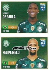 Cromo Patrick de Paula / Felipe Melo - FIFA 365 2022 - Panini