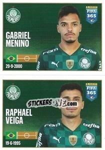 Cromo Gabriel Menino / Raphael Veiga - FIFA 365 2022 - Panini