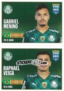 Sticker Gabriel Menino / Raphael Veiga - FIFA 365 2022 n. 25 - Panini
