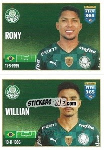 Sticker Rony / Willian - FIFA 365 2022 n. 28 - Panini