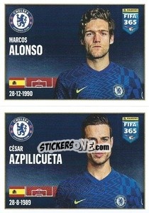 Sticker Marcos Alonso / César Azpilicueta - FIFA 365 2022 n. 35 - Panini