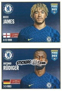 Sticker Reece James / Antonio Rüdiger - FIFA 365 2022 n. 37 - Panini