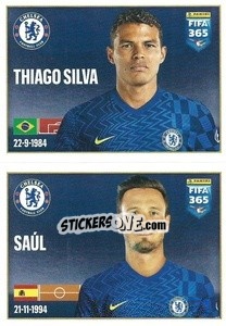 Cromo Thiago Silva / Saúl - FIFA 365 2022 - Panini