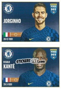 Cromo Jorginho / N'Golo Kanté - FIFA 365 2022 - Panini