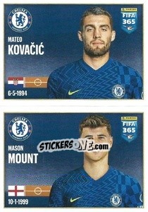 Sticker Mateo Kovacic / Mason Mount - FIFA 365 2022 n. 41 - Panini